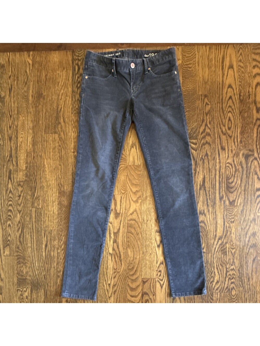 Gap 1969 26/2 Always Skinny Corduroy Medium Wash Gray Solid Women